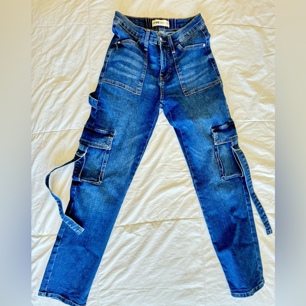 Cargo Jeans Baggy Skate Straps size 7